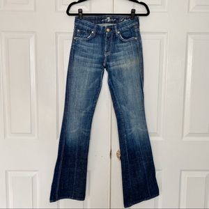 7 For All Man Kind Denim Flare Jeans Sz 24